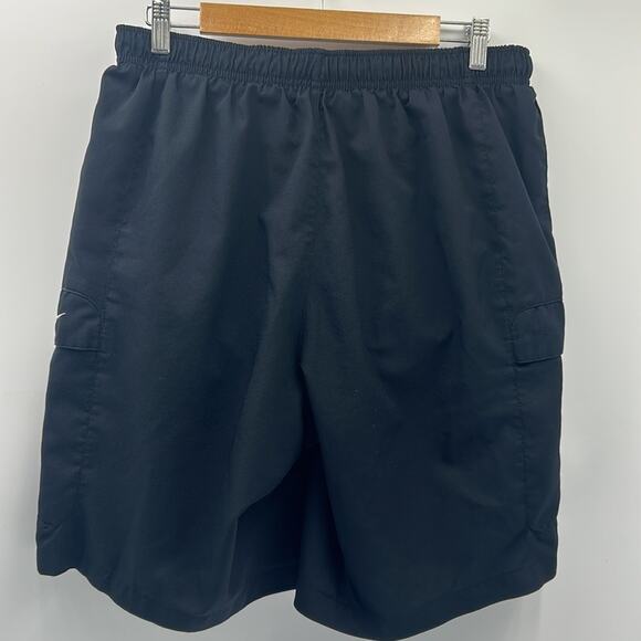VINTAGE NIKE Y2K SWIM TRUNKS SHORT MENS SIZE LARGE BLACK - Picture 5 of 10